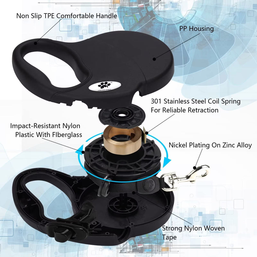 CROWN PAWS tangle-free nylon tape with 360-degree swivel hook