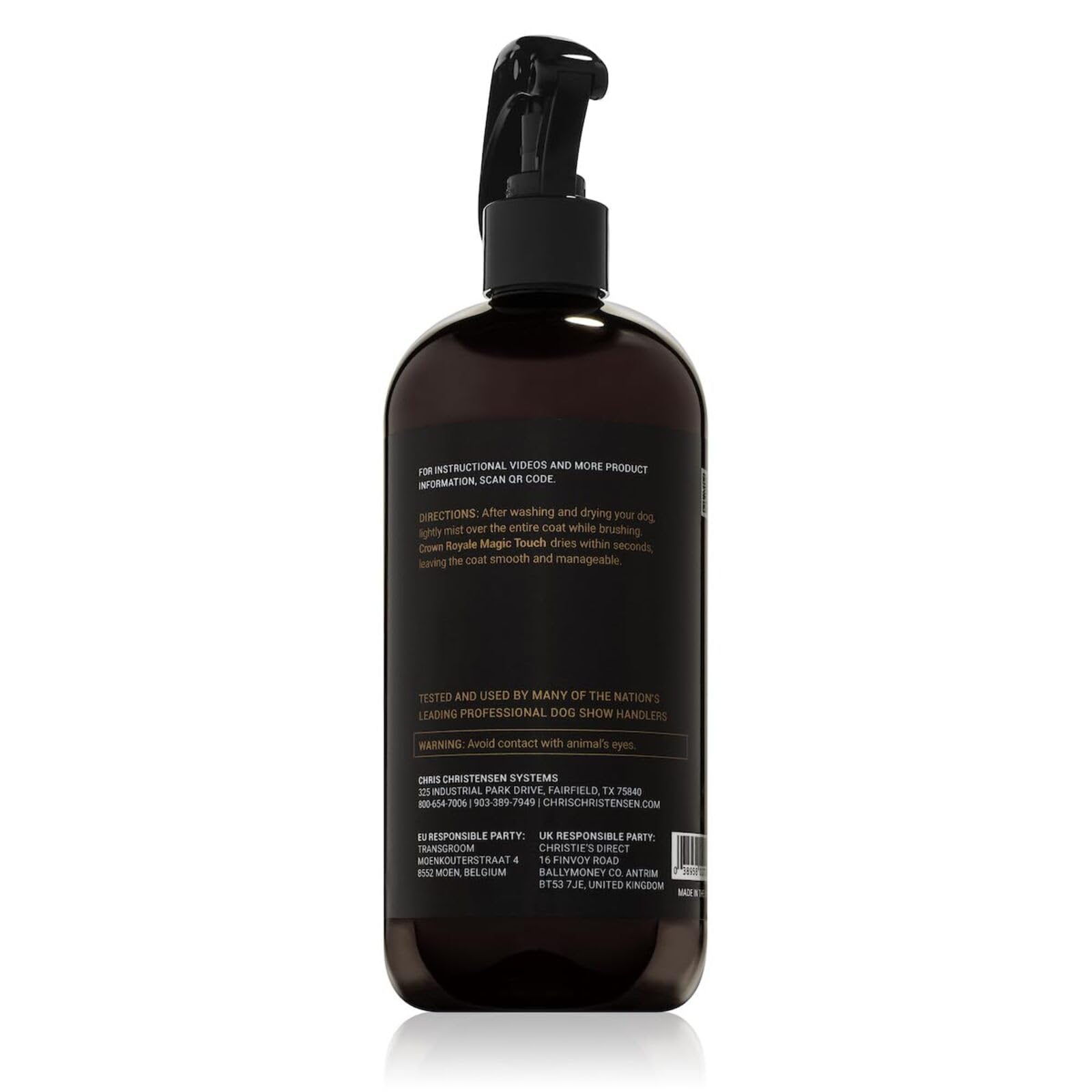 Crown Royale Magic Touch label graphic featuring conditioning ingredients