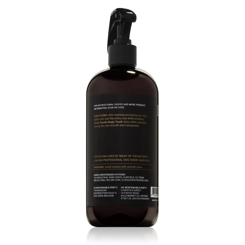Crown Royale Magic Touch label graphic featuring conditioning ingredients