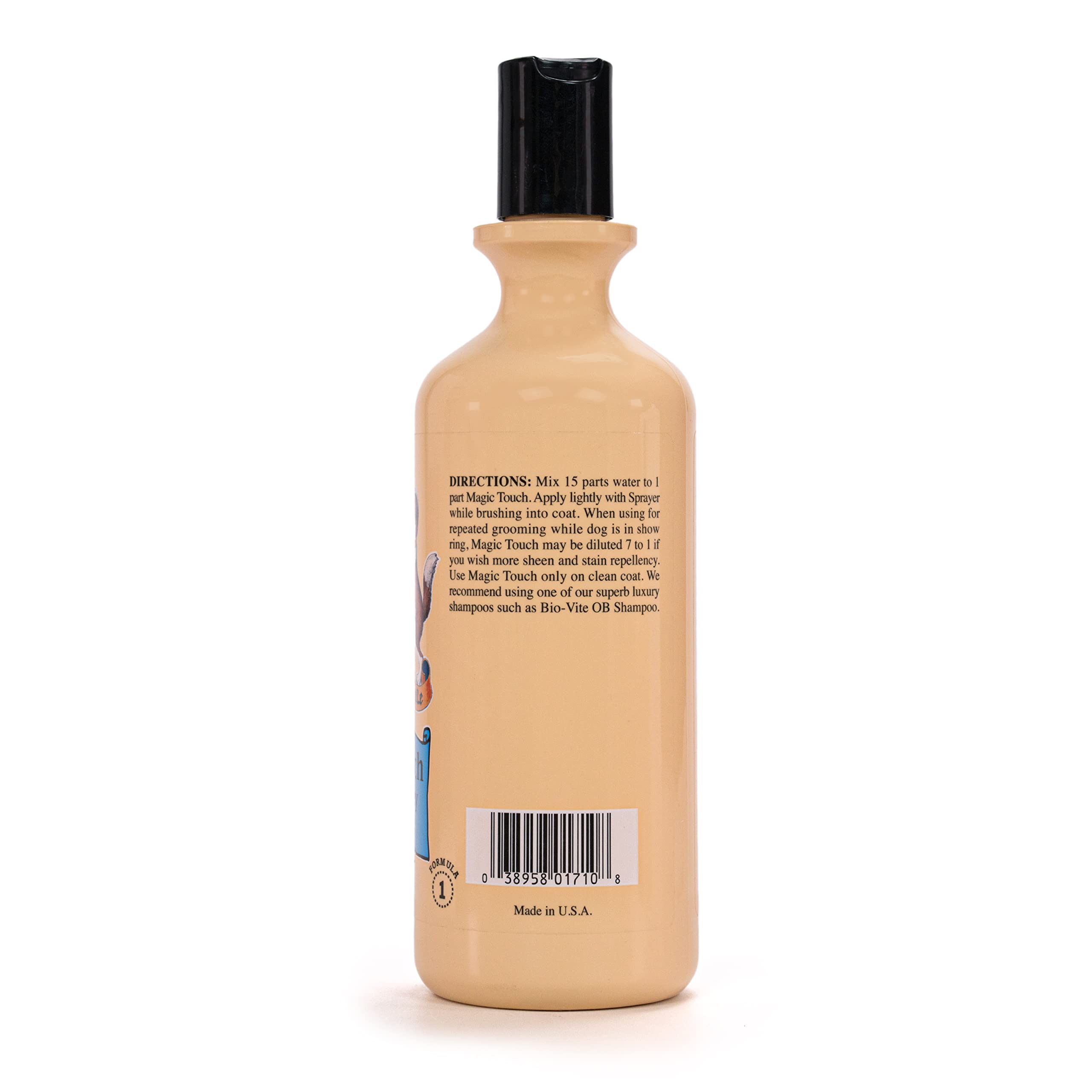 Crown Royale Magic Touch professional-grade spray supports show-dog readiness and grooming prep.