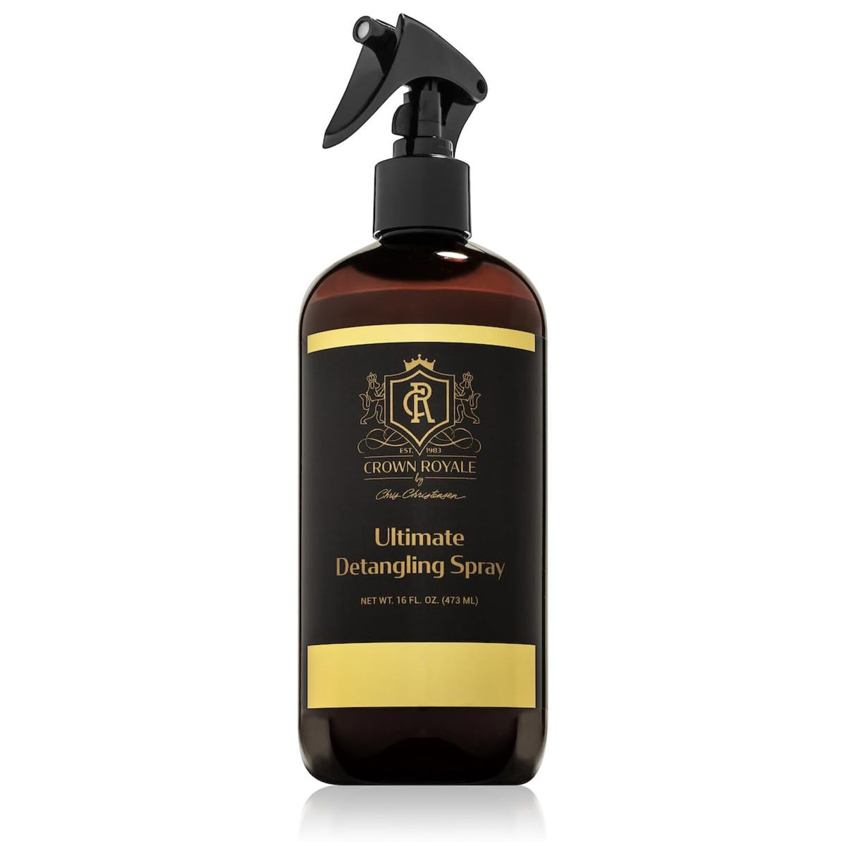 Crown Royale Ultimate Detangling Pet Spray bottle for easy detangling on wet or dry coats.
