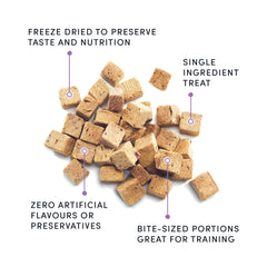 Crumps' Naturals Beef Liver Bites Canadian-made label highlights 100% beef liver.