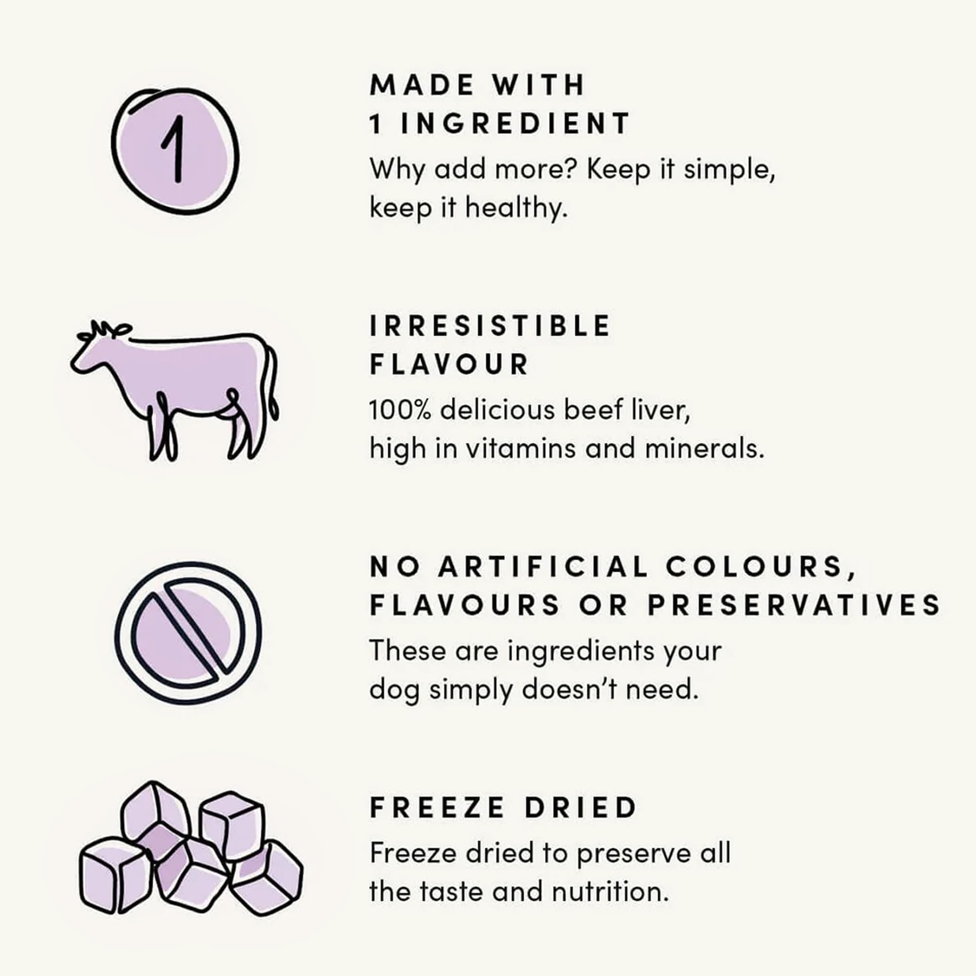 Crumps' Naturals Beef Liver Bites freeze-dried texture preserves rich flavor.