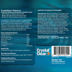 CrystalClear Platinum 3mm pellets close-up for smaller koi and goldfish