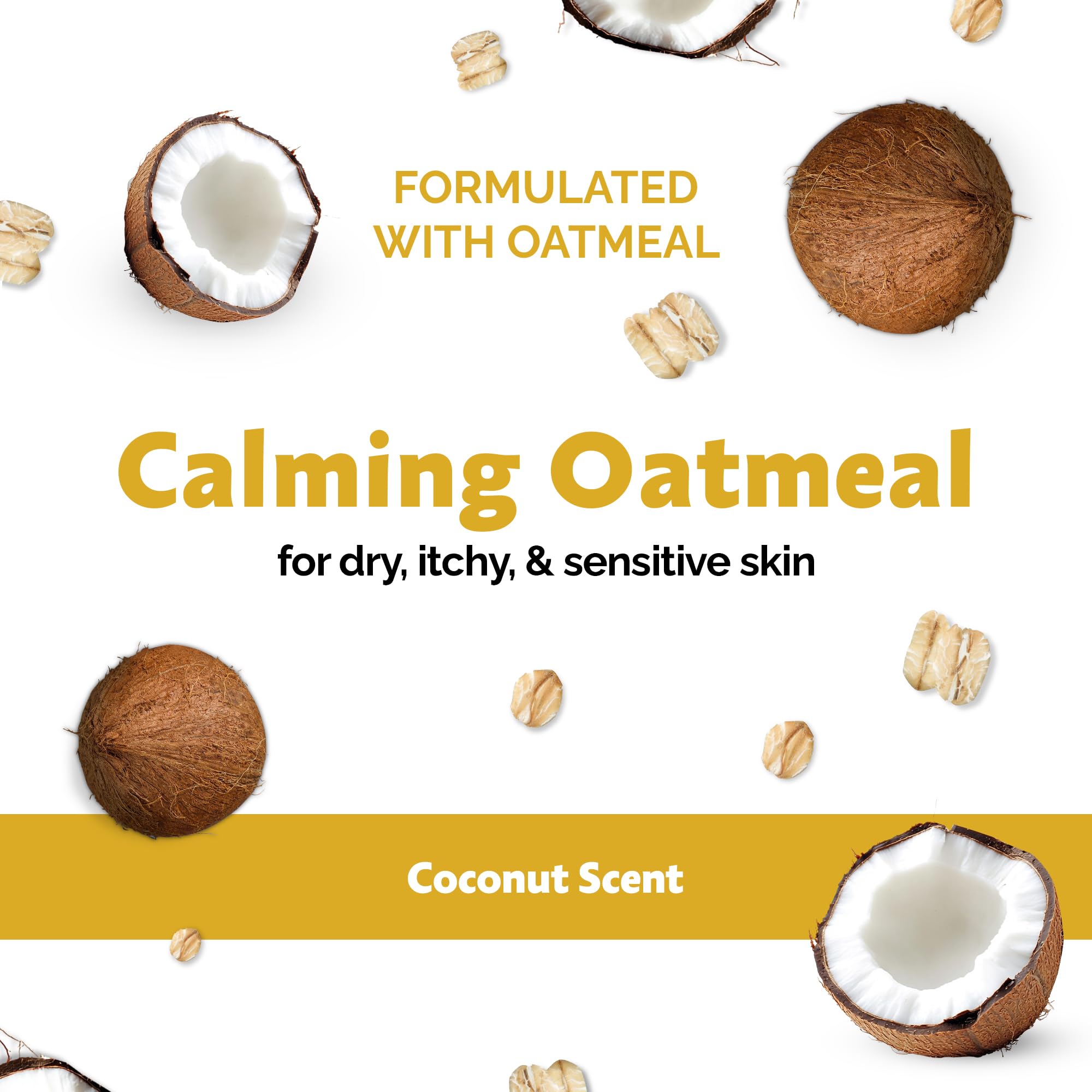 Crystalino oatmeal shampoo label closeup showing oatmeal formula for coat care.