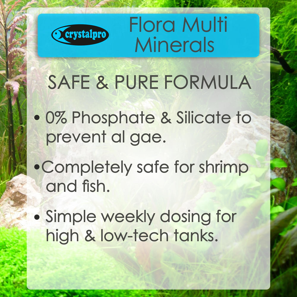 Crystalpro Flora Multi Minerals in-water growth shows healthy aquarium plants.