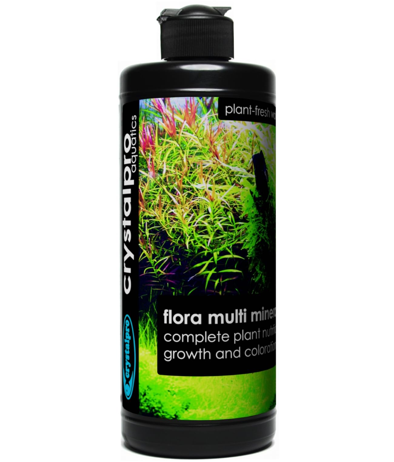 Crystalpro Flora Multi Minerals bottle pour for easy, precise dosing.