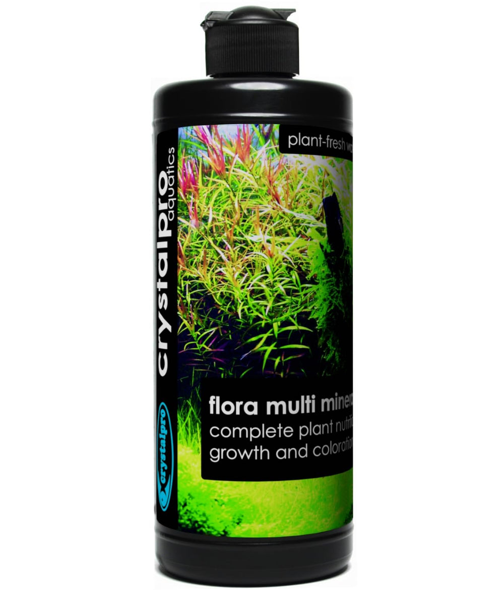 Crystalpro Flora Multi Minerals bottle pour for easy, precise dosing.