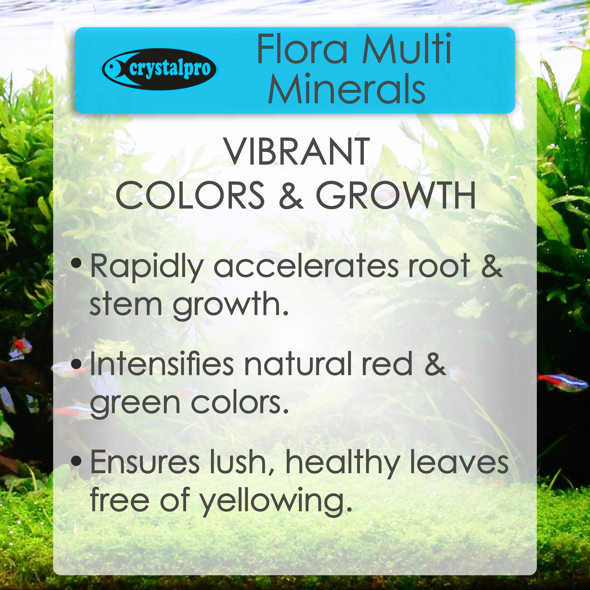 Crystalpro Flora Multi Minerals dosing markings aid accurate feeding.