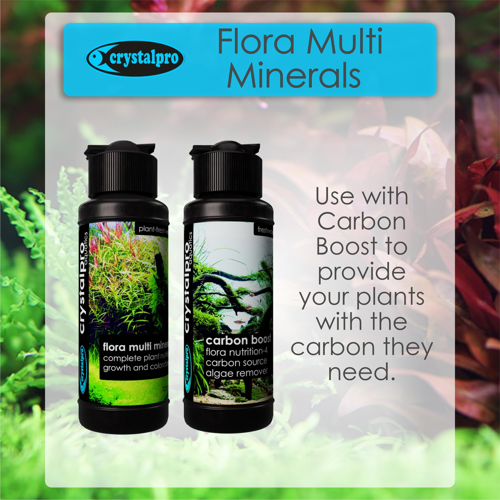Crystalpro Flora Multi Minerals water-dissolution demonstrates minerals distributing in tank water.