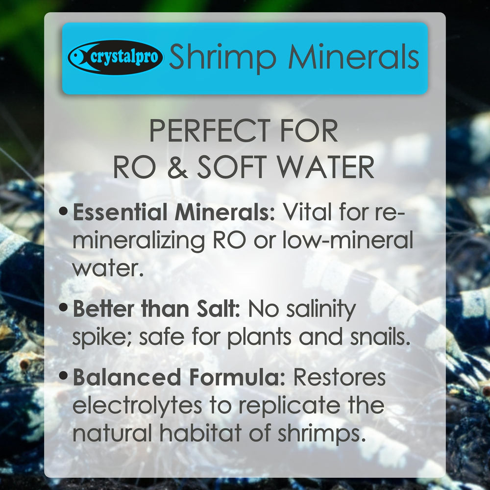 Crystalpro Shrimp Minerals in a thriving freshwater shrimp tank setup.
