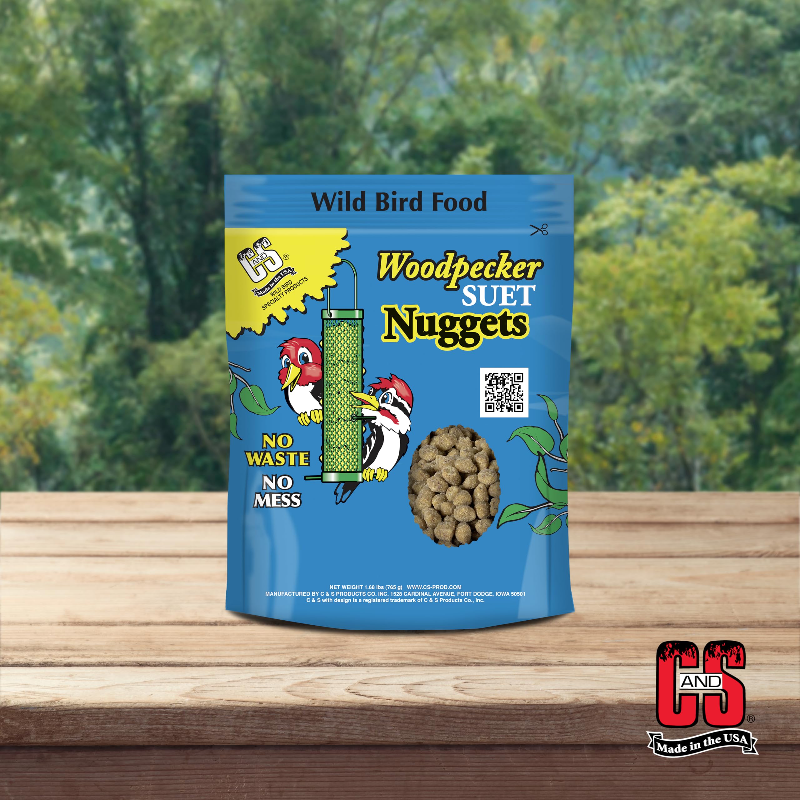 C&S Woodpecker Suet Nuggets in a six-pack ready for birds.