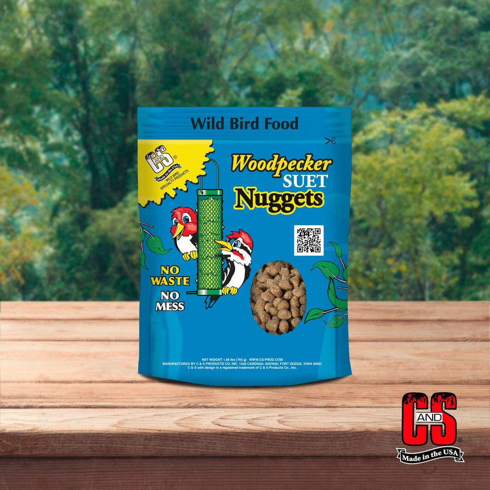 C&S Woodpecker Suet Nuggets in a six-pack ready for birds.