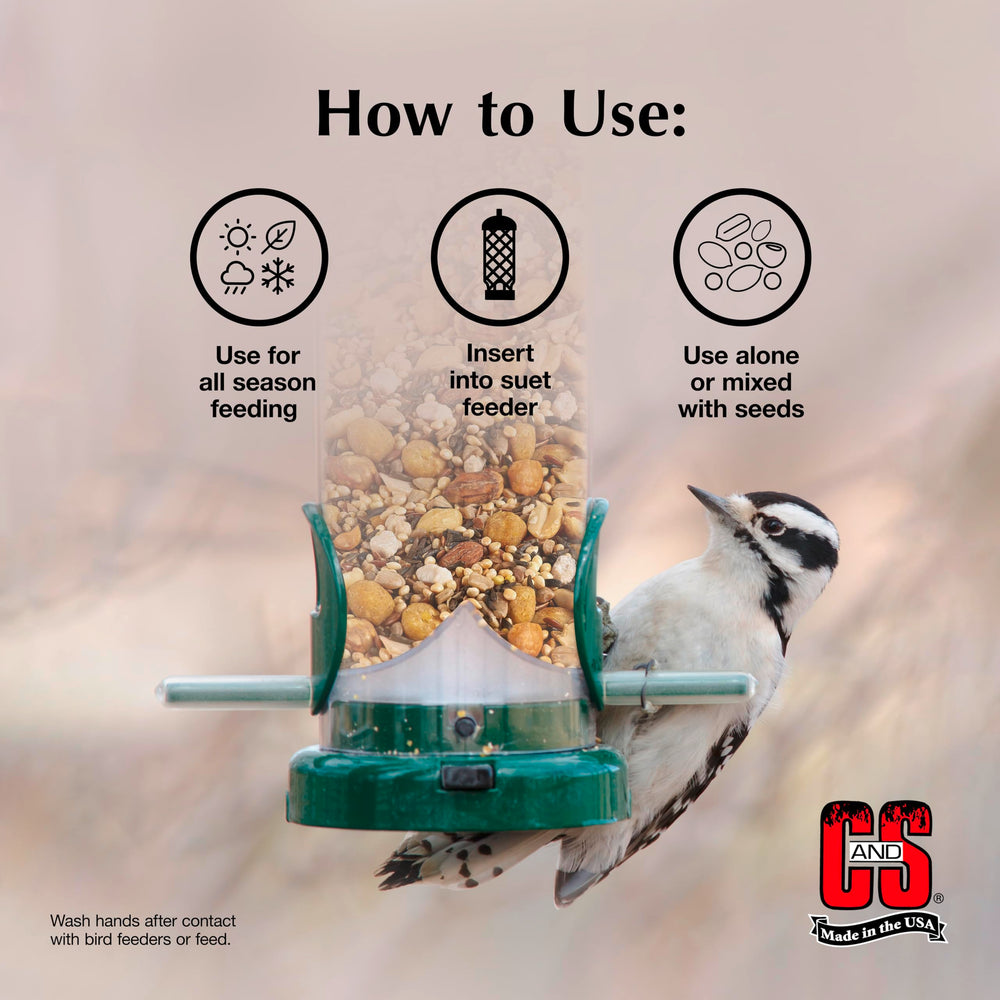 C&S Woodpecker Suet Nuggets ready to mix with seed.
