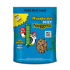 C&S Woodpecker Suet Nuggets in a resealable bag for freshness and convenience.