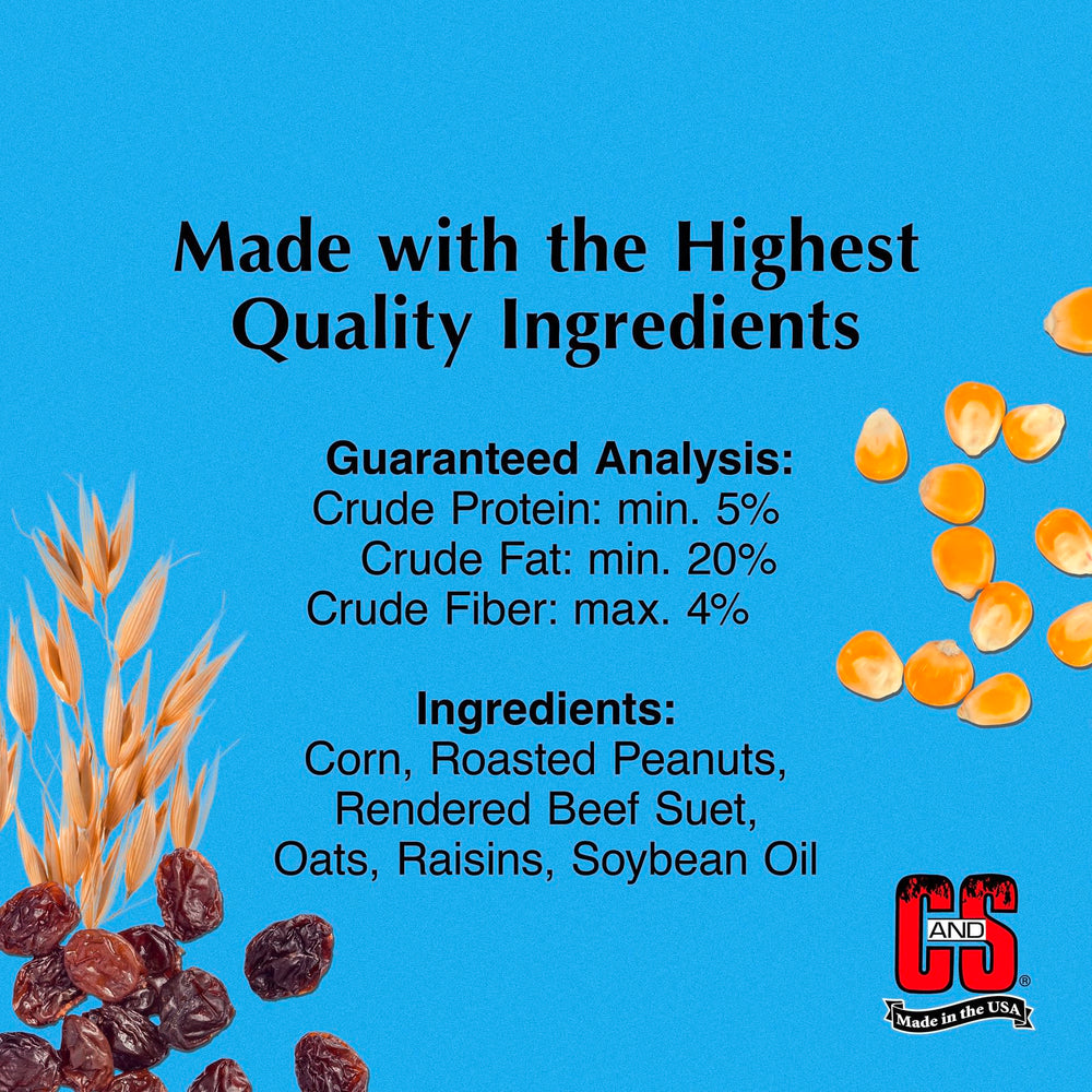 C&S Woodpecker Suet Nuggets close-up showcasing soft texture for insects and fruit eaters.