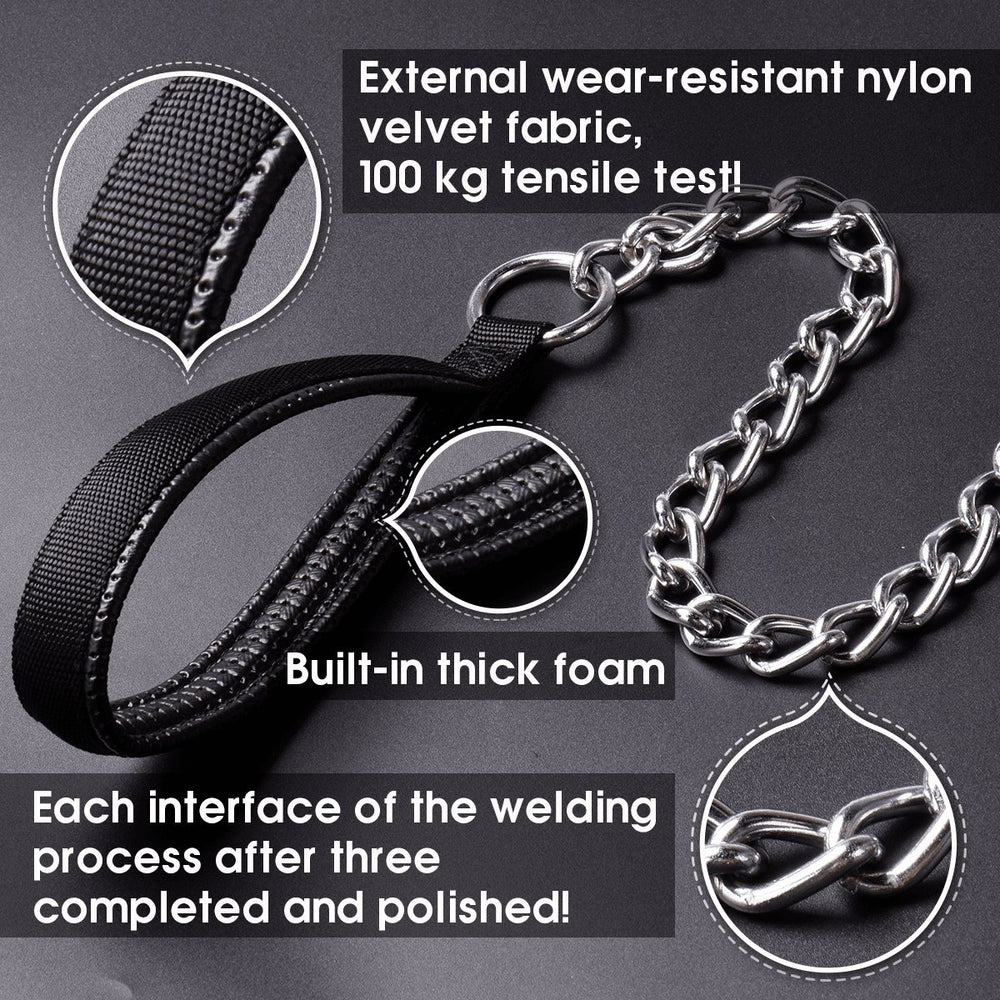 Ctopogo chew-proof metal chain resists wear during pulls