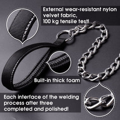 Ctopogo chew-proof metal chain resists wear during pulls