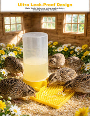 CTTZCKJ Ultra Leak-Proof Quail Water Feeder, side view, large capacity reduces refills.