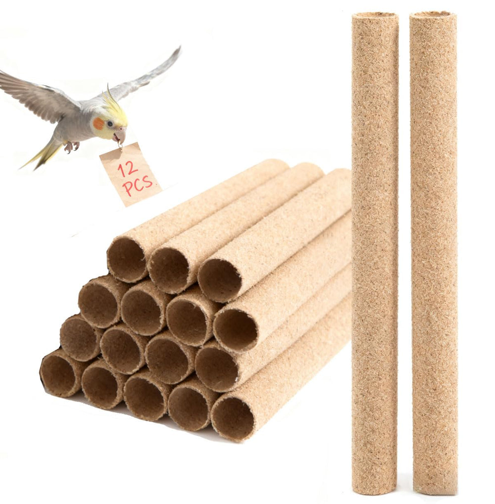 CuaxTume sanded perch covers on a 10-inch perch for parakeets promote nail care