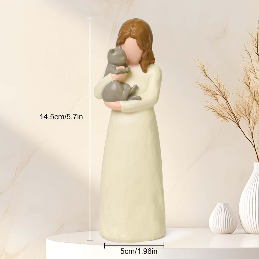 Cuayaes soft tones memorial statue for shelf display