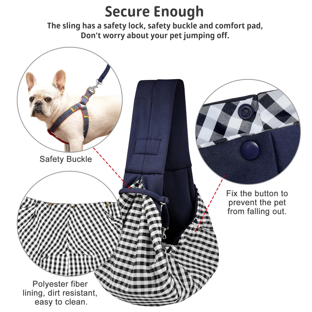 Cuby reversible design pet sling offers two color options.
