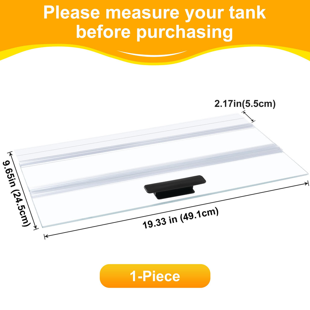 CUCZUUS clear glass lid enhances light penetration for healthier plants and fish.