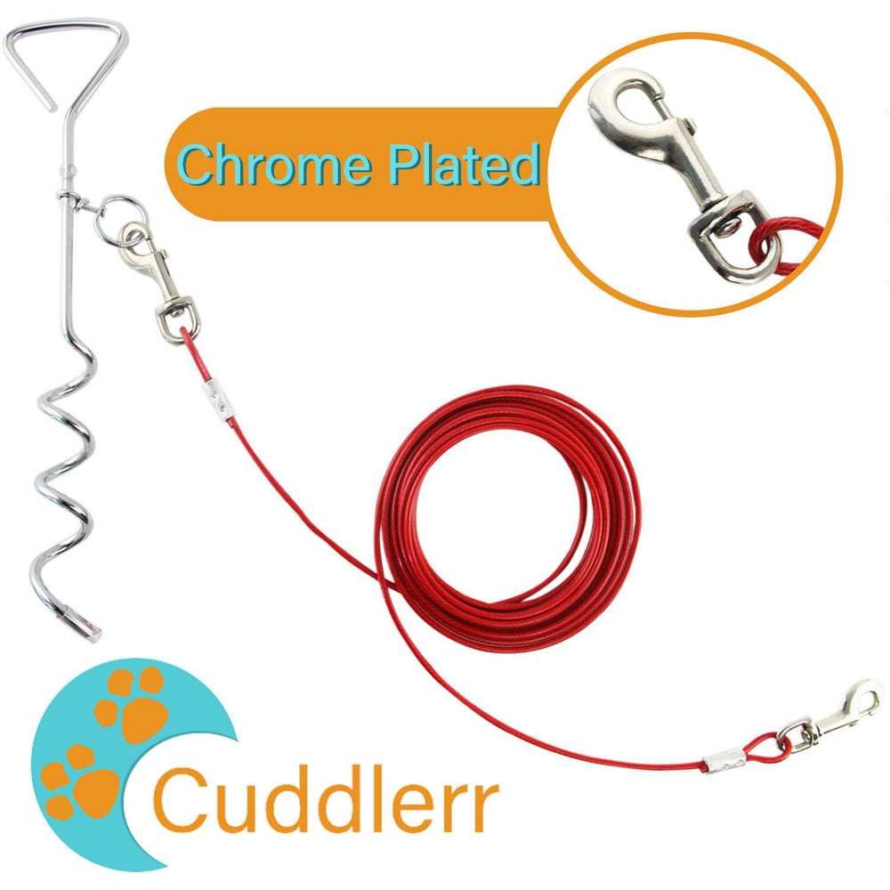 Cuddlerr chrome stake with anti rust coating resists weather wear.