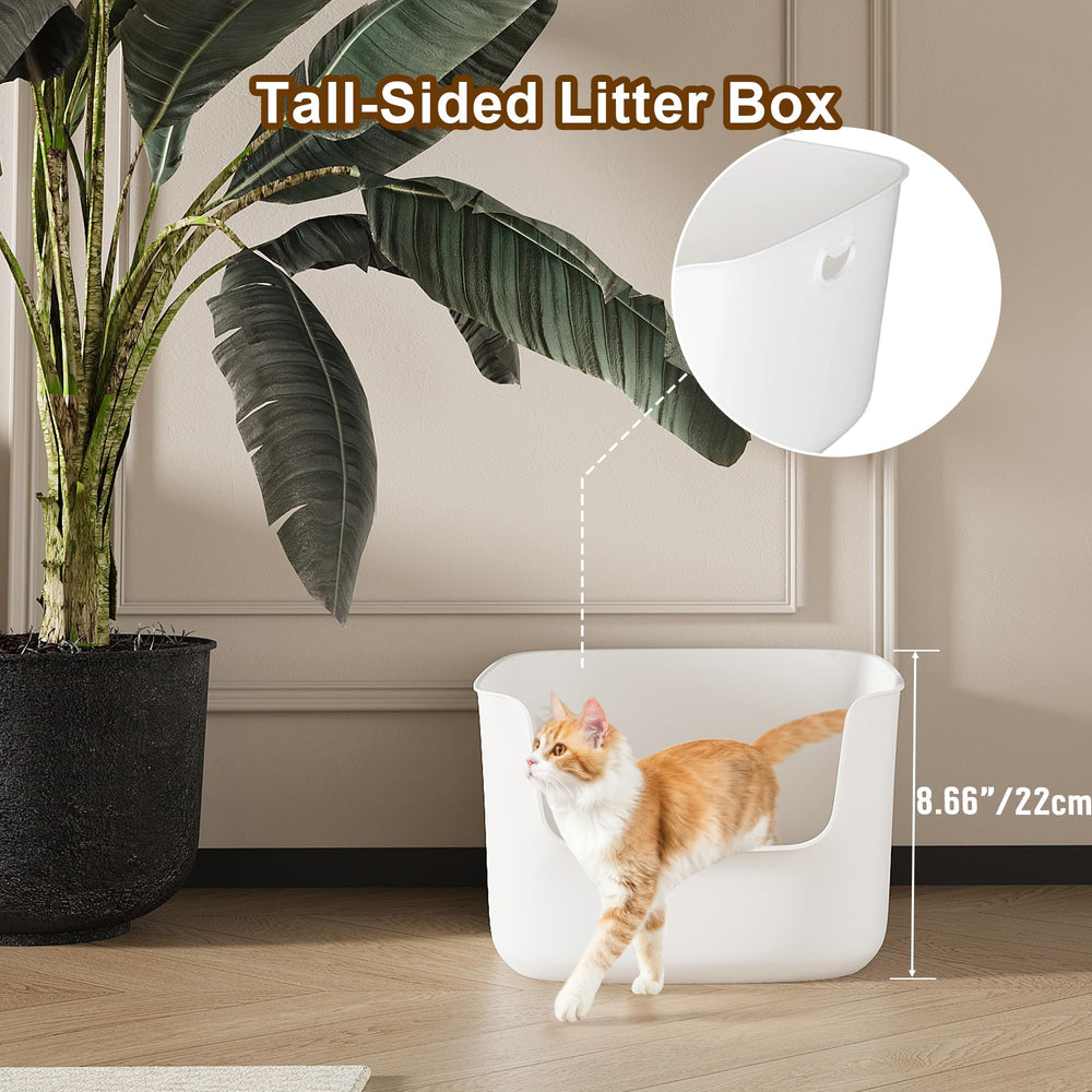 Cuddpaw spacious 22.8 x 15.4 x 8.7 litter box for single or small multi-cat households