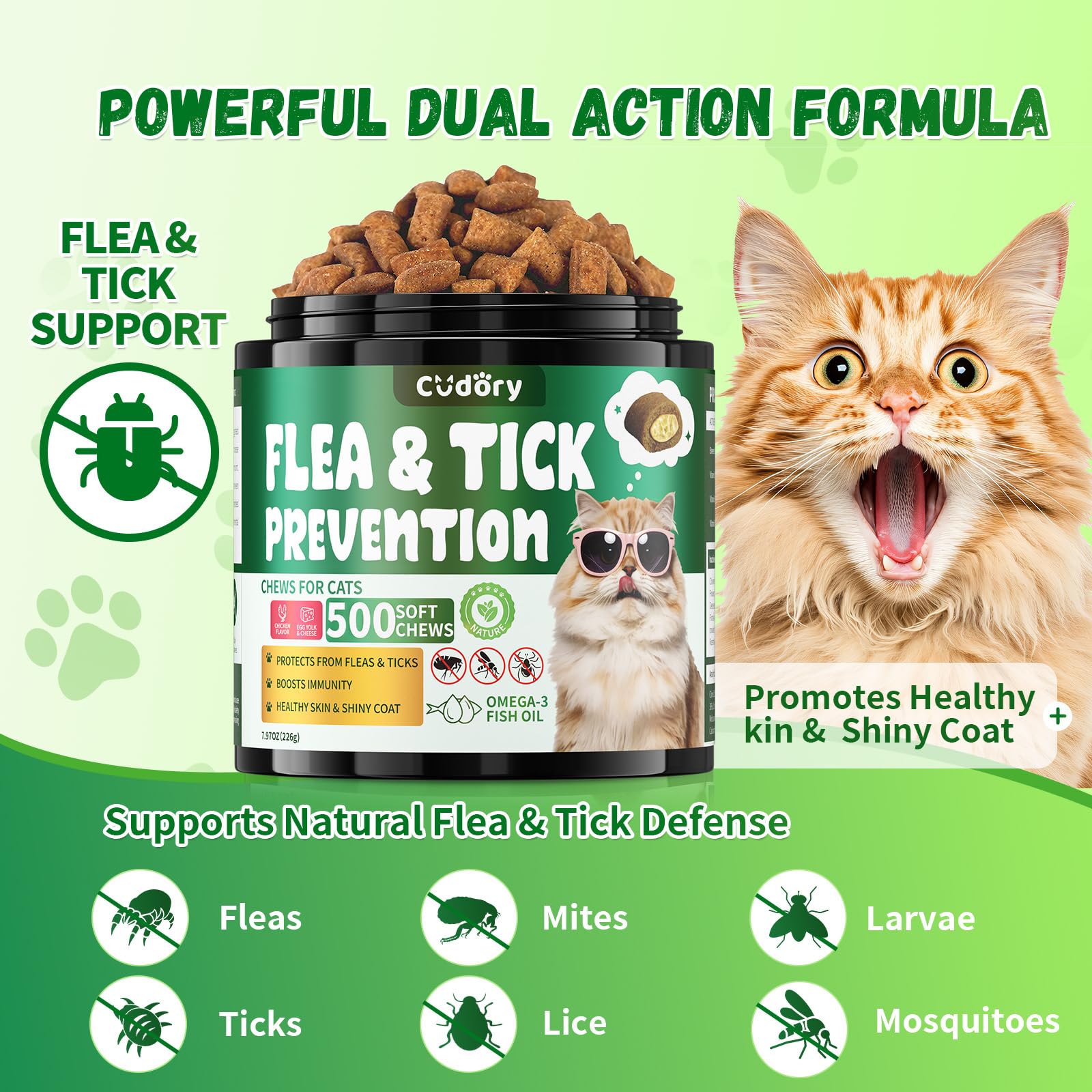Cudory chicken flavor chews offering tasty routine protection