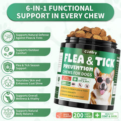 Cudory duck-flavor chew being offered to a dog for palatable daily care.