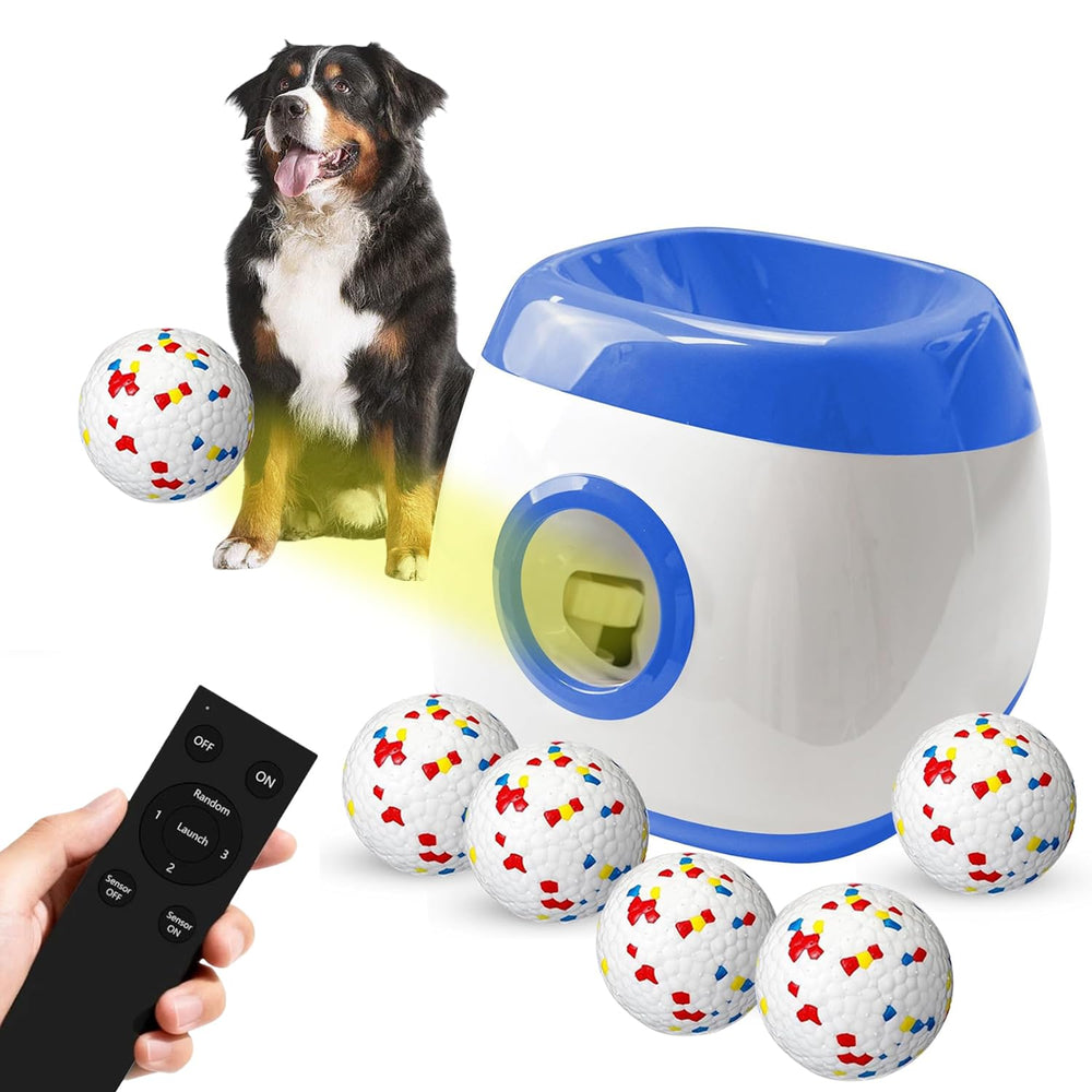 Cuelab large dog ball launcher front view for home and yard play