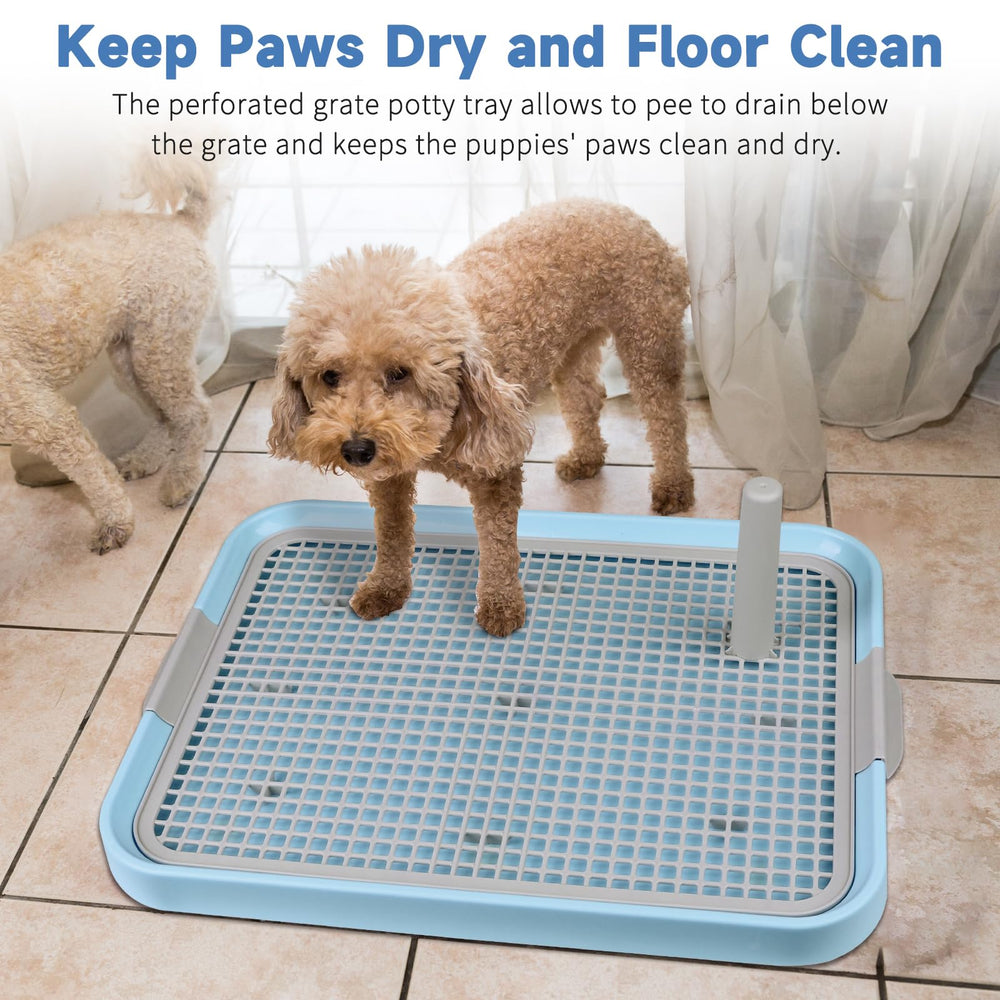 CUHIOY dog potty tray odor-control pads keep air fresh between uses.