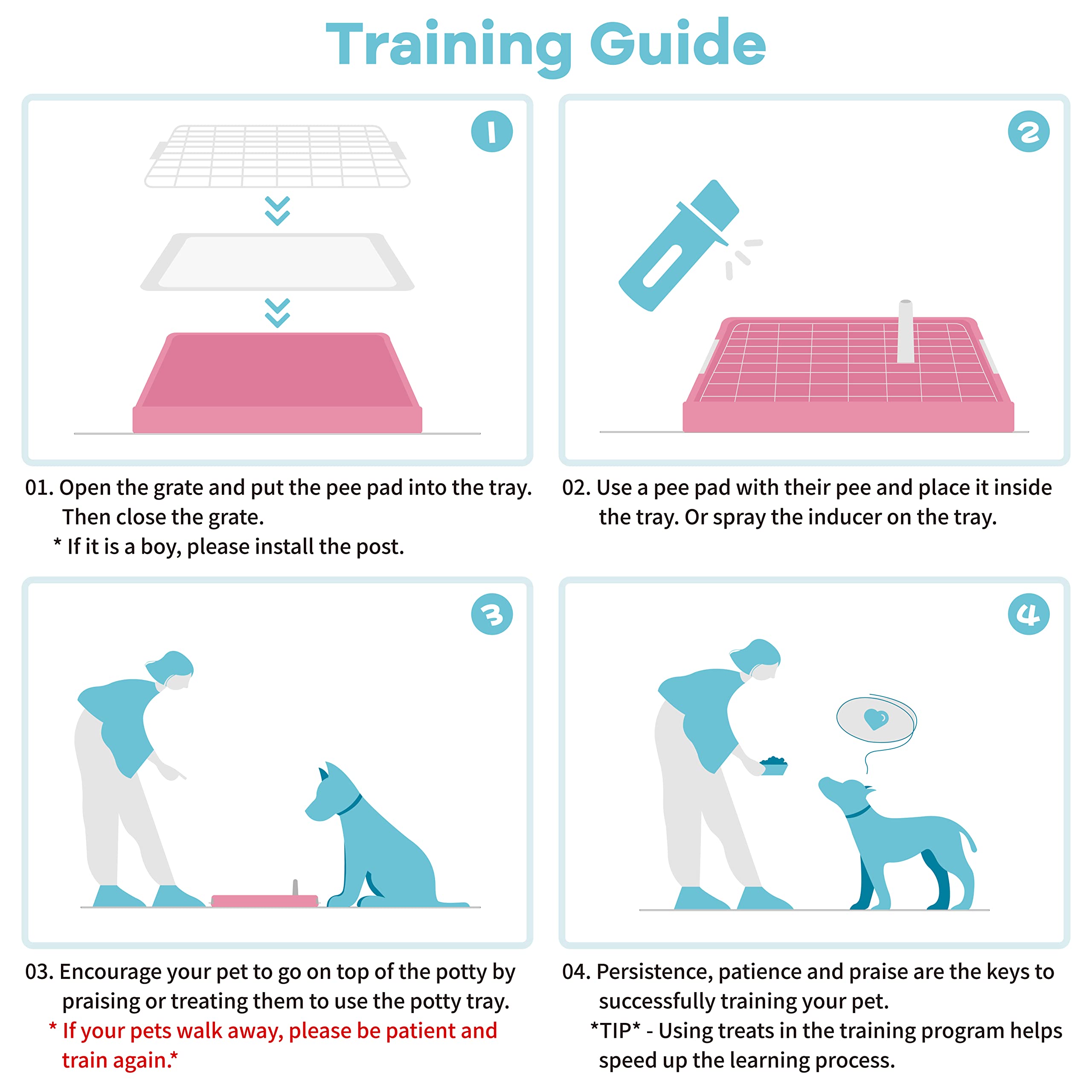 CUHIOY training-ready tray helps guide puppies with rewards.