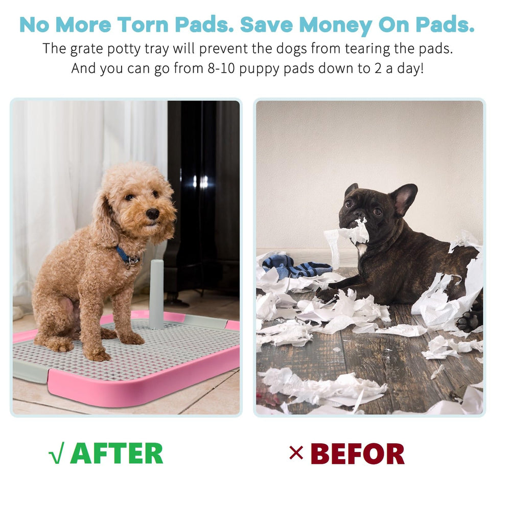 CUHIOY dog potty tray secure latch stabilizes setup during use.