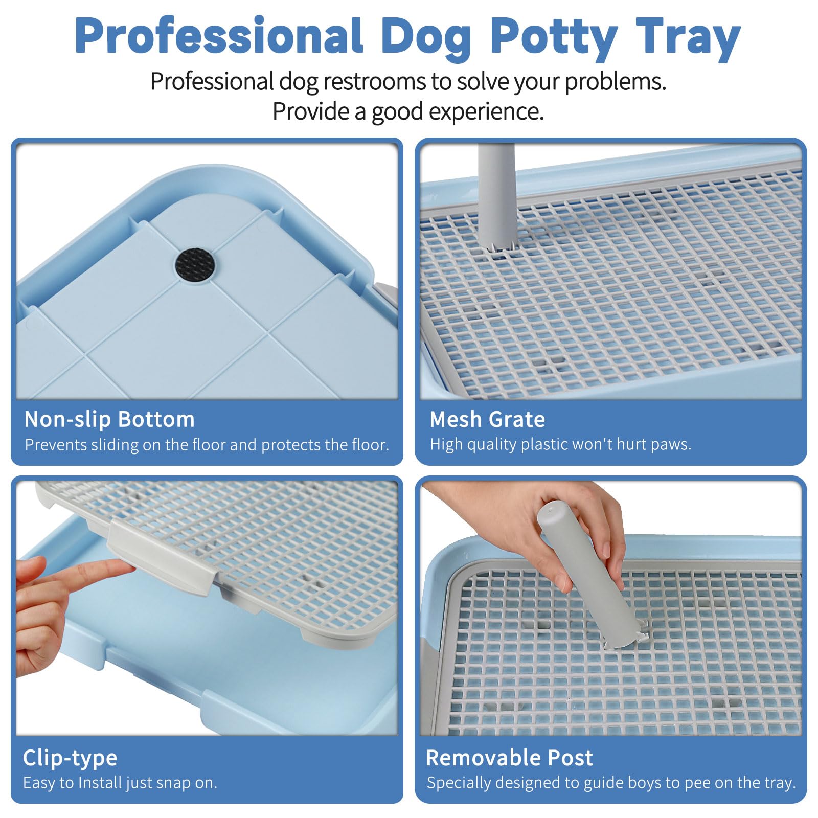 CUHIOY dog potty tray secure latches side keep setup stable during training.