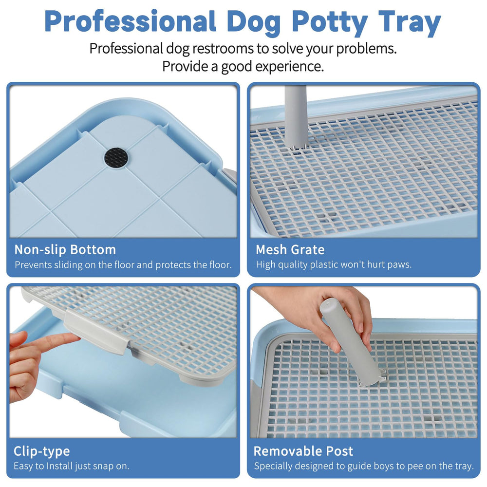 CUHIOY dog potty tray secure latches side keep setup stable during training.