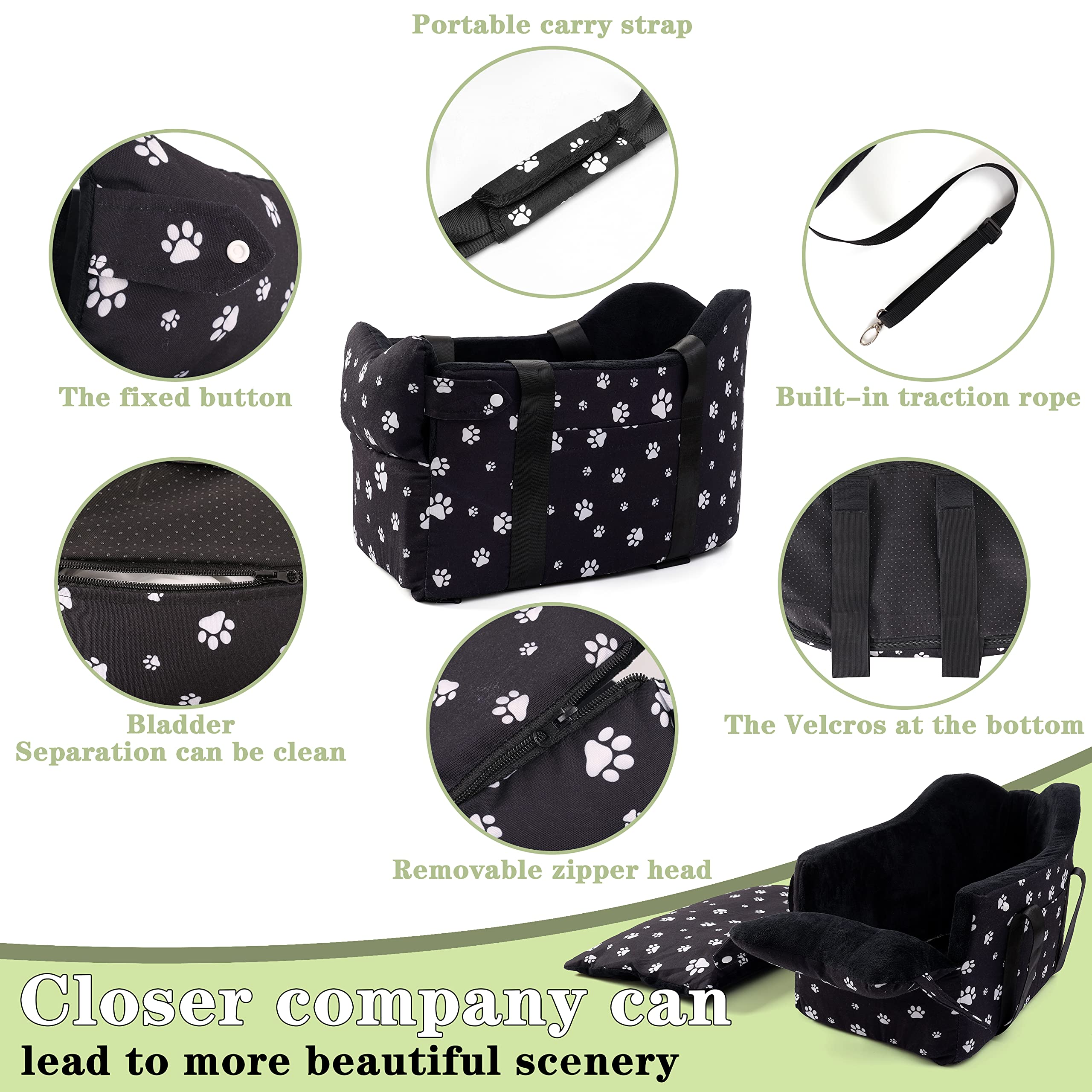 Cullaby safety leash helps secure small to medium dogs during travel.
