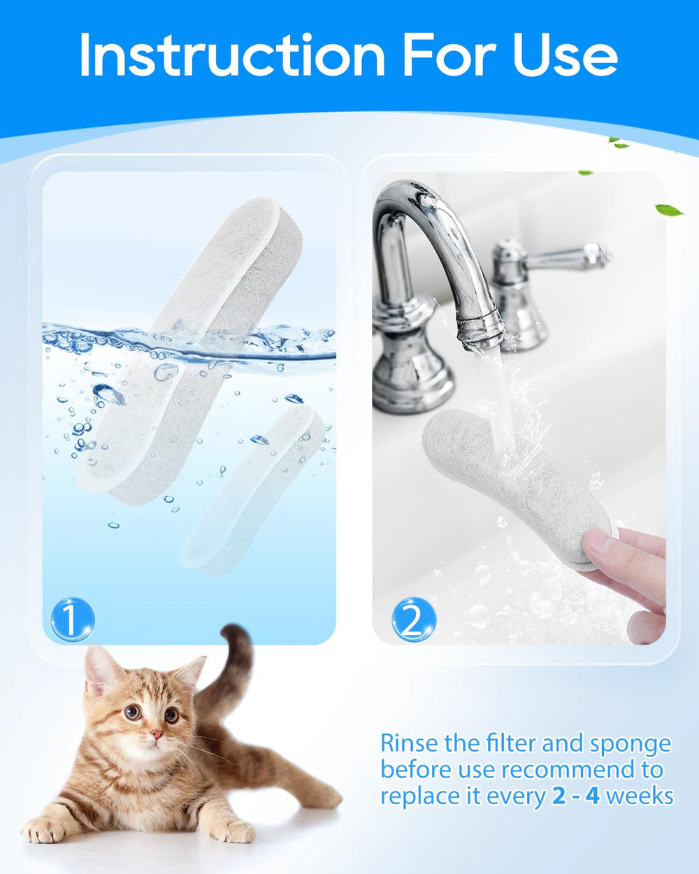 Pre-use instructions for Cunina filters ensure optimal performance