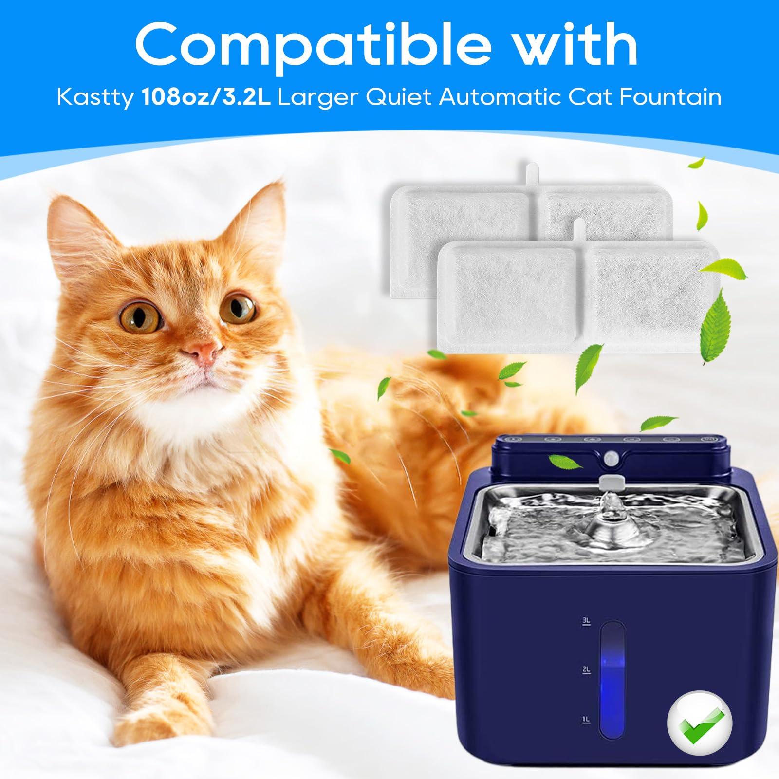 Cunina Kastty activated carbon filter pack improving taste and odor.