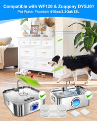 Cunina WF120 compatibility filter supports steady fountain flow