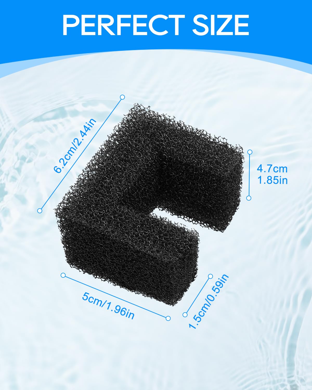 Odor removal media improves water quality for pets and households.