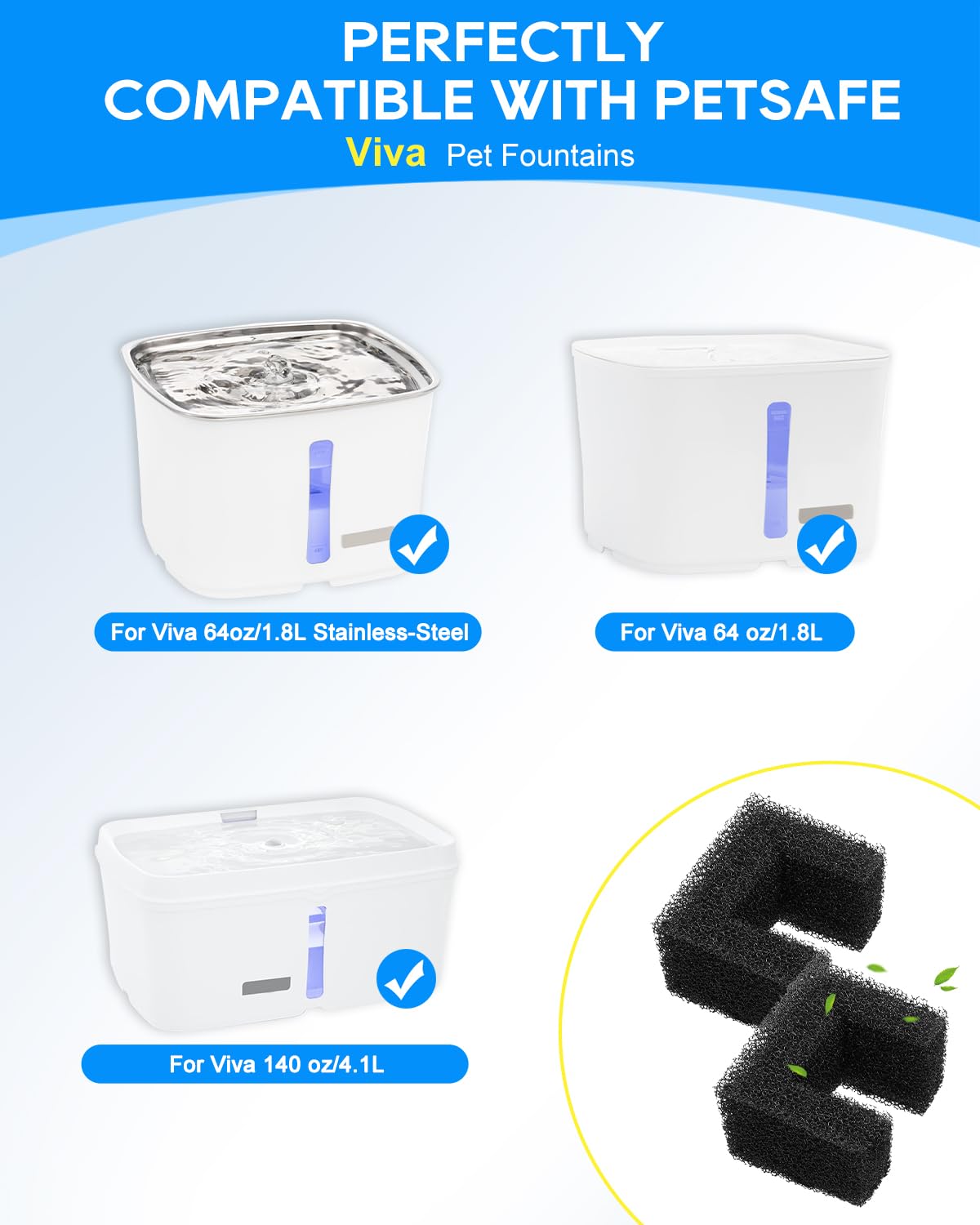 Cunina PetSafe Outlast carbon filter close-up highlights odor and impurity reduction.