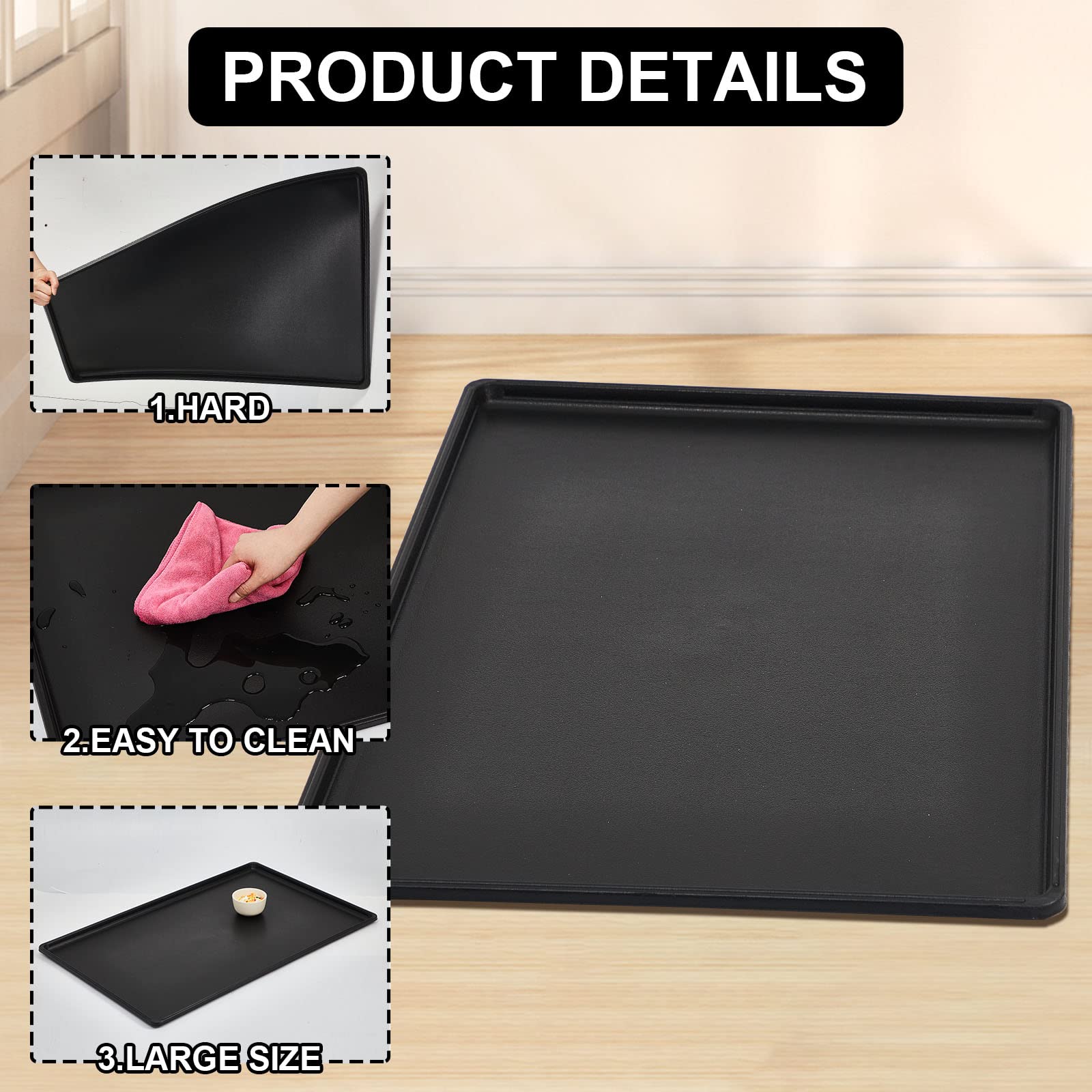 Cunno replacement crate tray with raised edge design prevents leaks