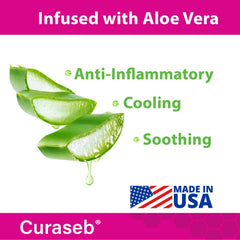 Curaseb hydrocortisone spray applied to a cat's minor irritations.