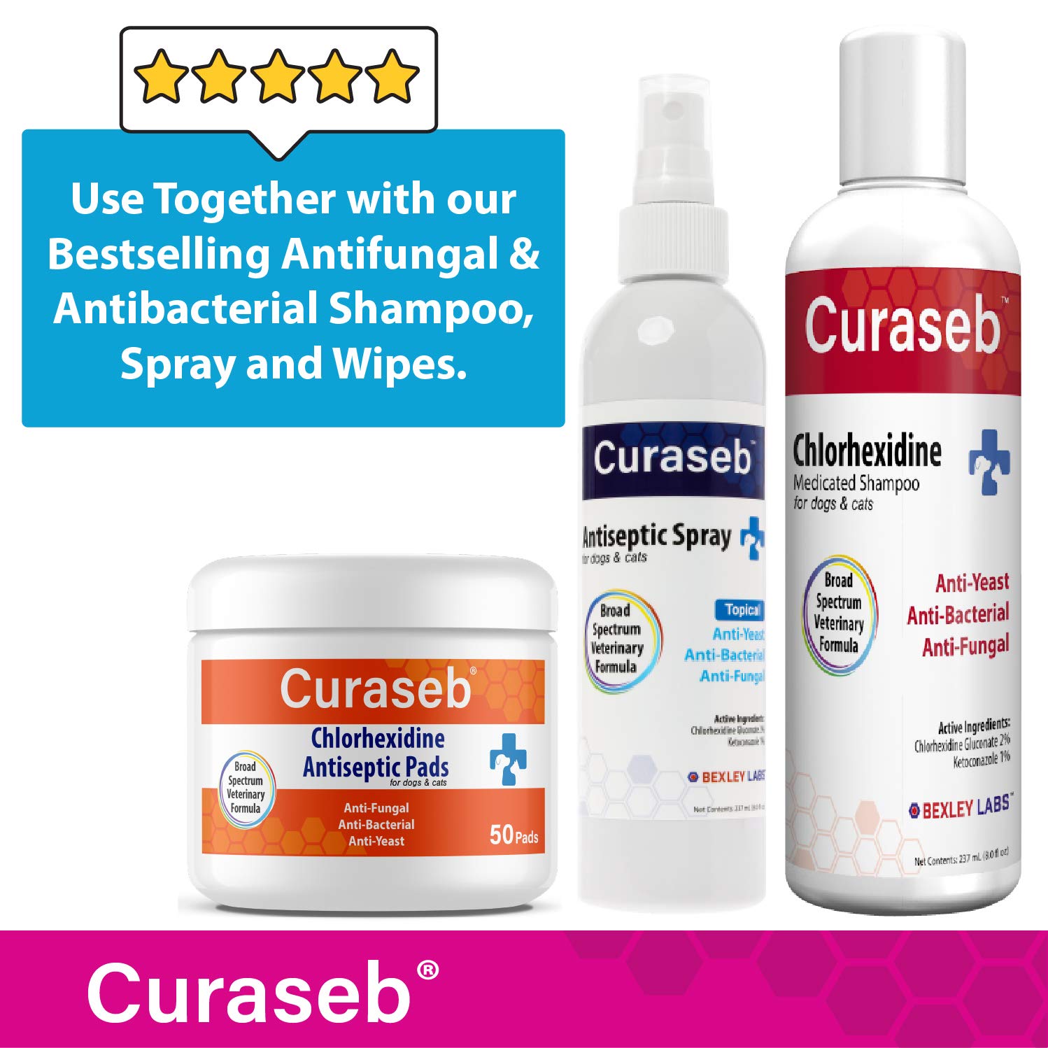 Curaseb hydrocortisone spray made in the USA label on the bottle.