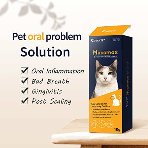 CUROVET MucoMax bottle packaging highlights natural ingredients for pets.