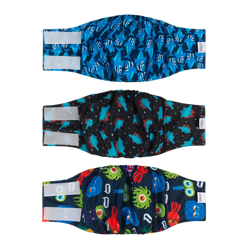 CuteBone dog belly band on a male dog for training support