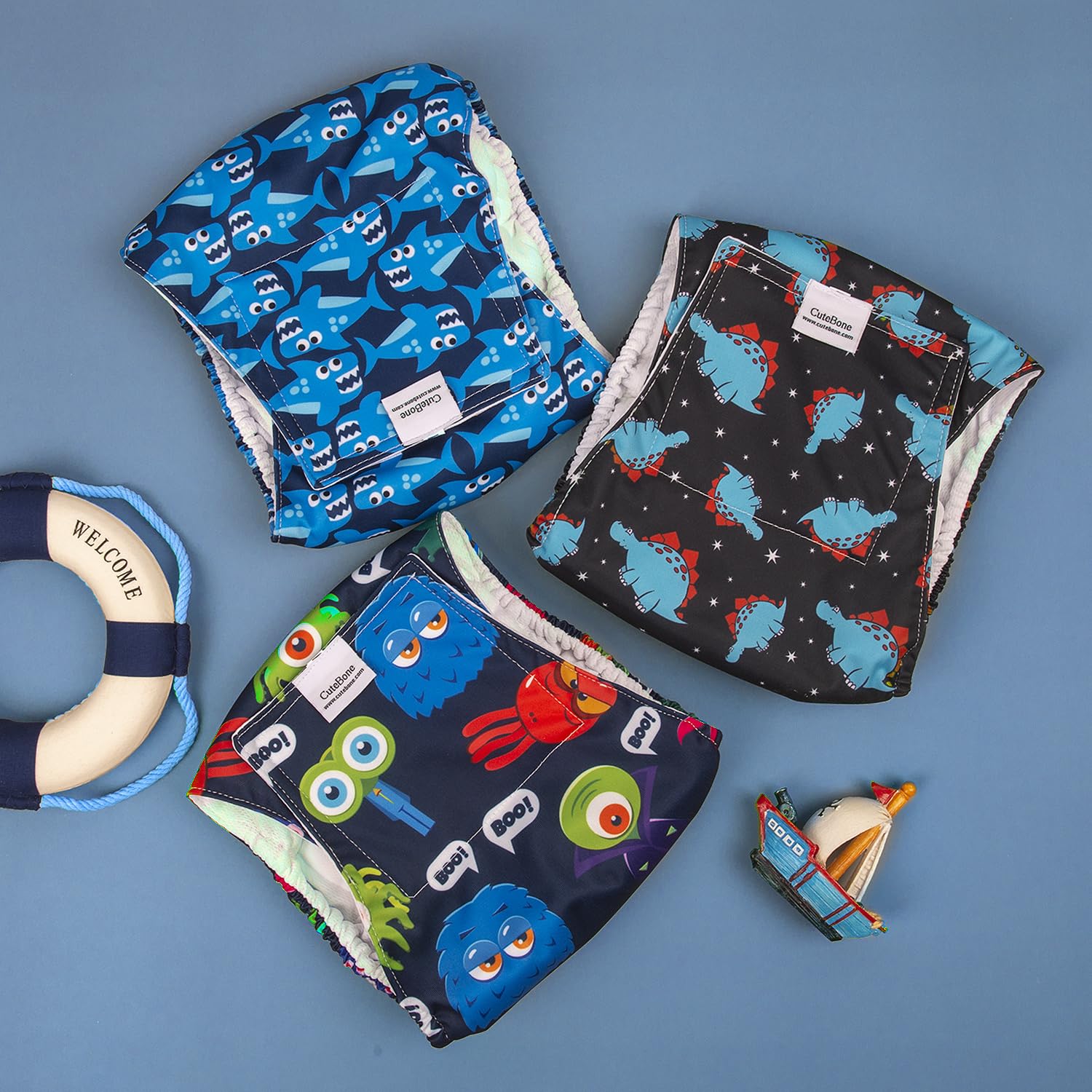 CuteBone diaper fabric is easy to clean and quick to dry.