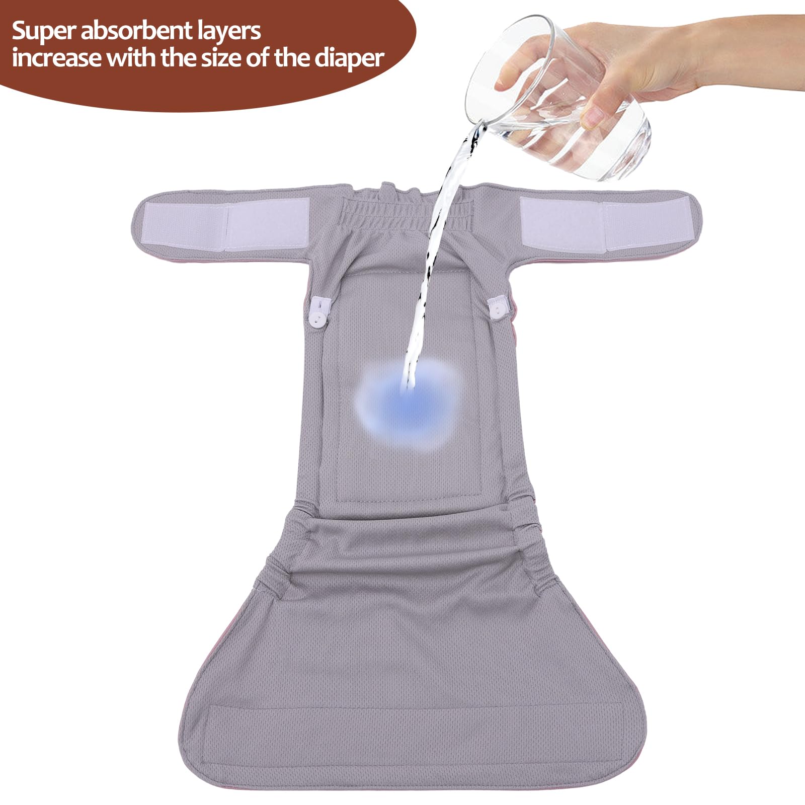CuteBone diaper featuring hook-and-loop fasteners for snug wear.